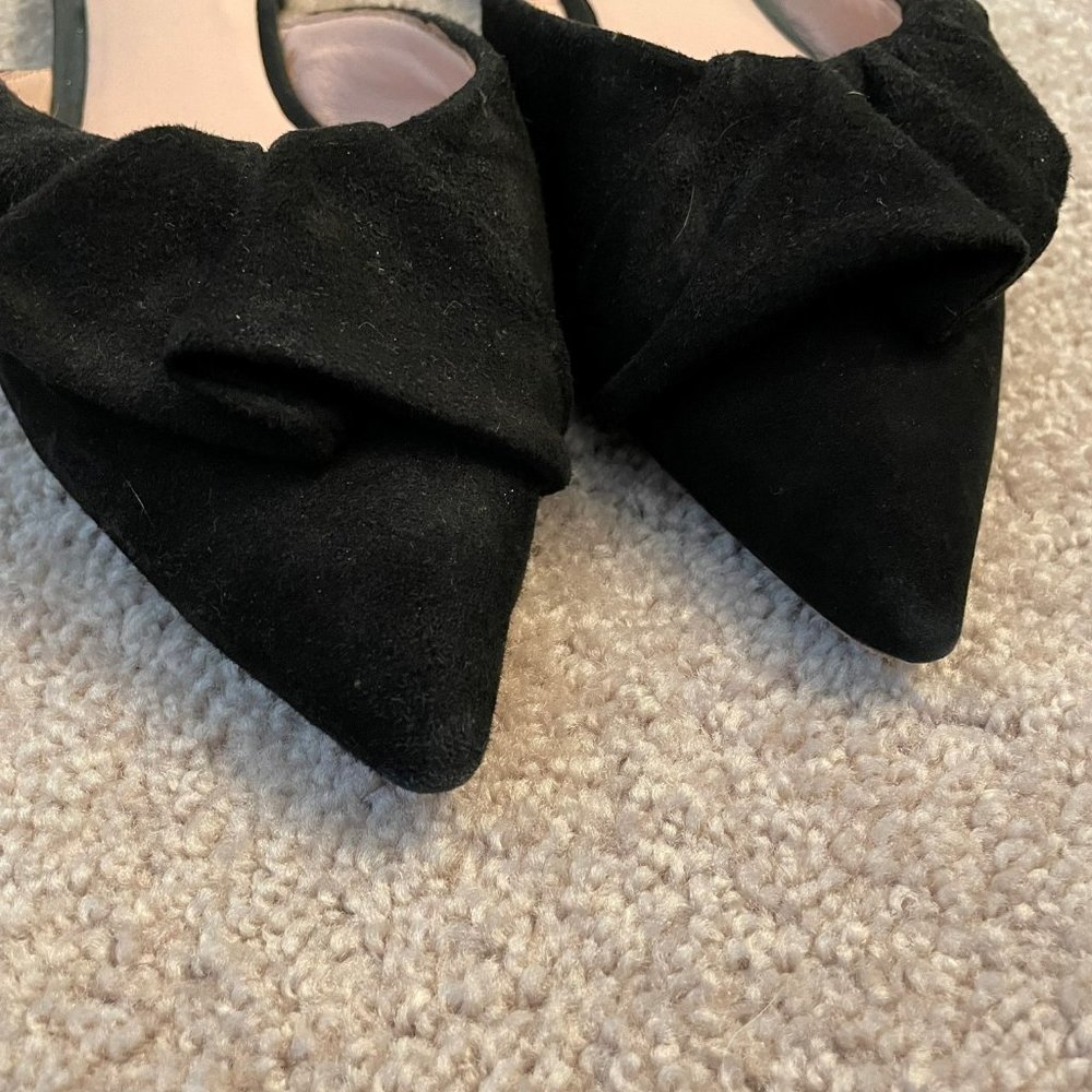 Kate Spade Suede Pointed Toe Ruffle Mule Size 9.5 - image 2